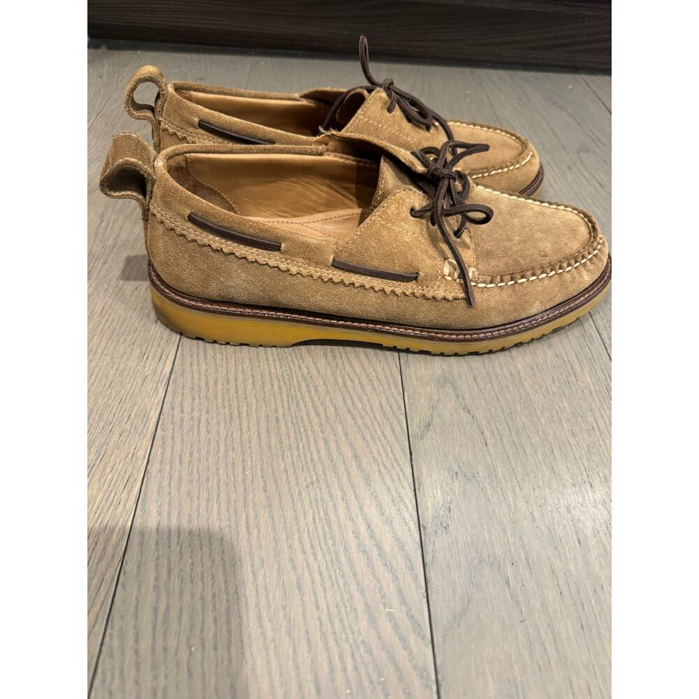 J. Crew Wallace & Barnes Boat Shoes Men's 8.5 Brown Leather Lace-Up Camping - Picture 6 of 12